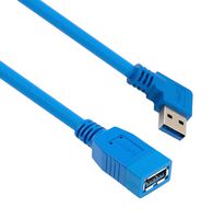 L-COM U3A00067-3M 电缆, USB, 3.0 A 母-直角 A 公, 3M