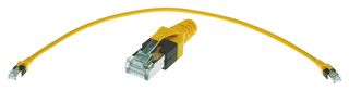 HARTING 09474747104 电缆, RJ45 连接器, 公, CAT6A, 0.5M, 黄色