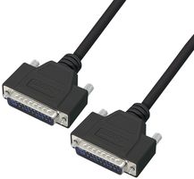 L-COM CSMNB25MM-10 计算机电缆, 串行口, 3M, 黑色