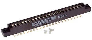 VECTOR ELECTRONICS R644 卡边连接器, 双面, 44路, 面板