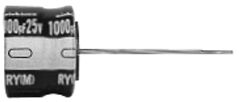 NICHICON URY2A101MHD1TO 铝电解电容, 100uF, 100V, 径向引线