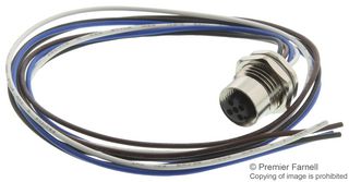 TE CONNECTIVITY T4171110504-002 传感器线缆, 4P M12 母-自由线端, 0.5M