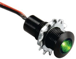 VCC / VISUAL COMMUNICATIONS COMPANY CNX"480"1"GTP"12 面板安装指示器, 发光二极管, 10.1MM