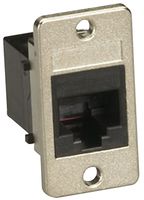BLACK BOX FMT1081 模制耦合器, 面板安装, RJ45, 黑色