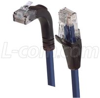 L-COM TRD815RA2BL-1 电缆, CAT 5E 直角, 1英尺, 蓝色