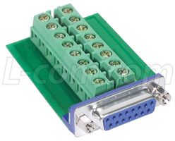 L-COM DGB15FT. 连接器, D-SUB, 标准型, 母, 15路