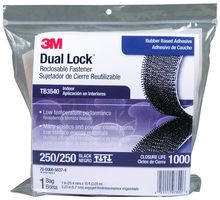 3M TB3540 双锁可重扣紧固件, 黑色, 25.4MM