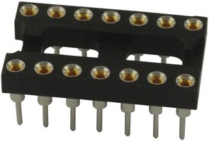 TE CONNECTIVITY 814-AG11D-ES-LF 插座, DIP 插座, 14路, 通孔