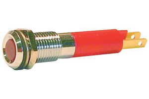 WAMCO WL-19012353 PANEL MOUNT INDICATOR, LED, 8MM, RED, 24