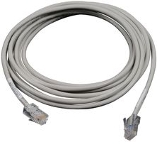 L-COM TRD450CR-10 连接电缆, UTP 交叉, CAT5E, 3.048M, 灰色