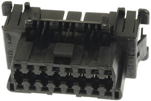 AMP - TE CONNECTIVITY 348822-2 连接器, 16路测试连接器, 黑色