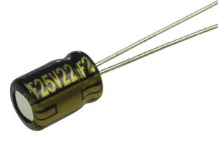 PANASONIC EEA-FC1E220 铝电解电容, 22uF, 20%, 25V, 径向引线