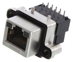 AMPHENOL COMMUNICATIONS SOLUTIONS MRJ53A001 RUGGED RJ50 JACK, R/A, 10P10C, 1PORT, TH