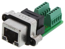 AMPHENOL COMMUNICATIONS SOLUTIONS MRJ598001 RUGGED RJ45 JACK, R/A 8P8C, 1PORT, TH