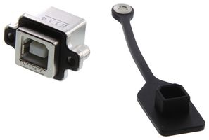 AMPHENOL COMMUNICATIONS SOLUTIONS MUSBD111M5. 连接器, USB2.0 B, 直角 母, 4路