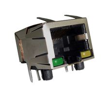 AMPHENOL COMMUNICATIONS SOLUTIONS RJSBE5081C1 连接器, RJ45, 直角插座, 8P8C, 1端口, TH
