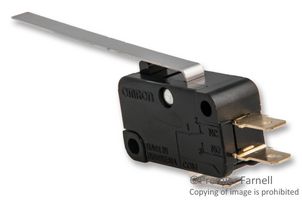 OMRON ELECTRONIC COMPONENTS V-15G3-1C25-K MICROSWITCH, HINGE LEVER, SPDT 15A 250V