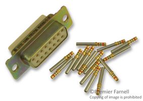 ITT CANNON M24308/2-2F. D SUB CONNECTOR, RECEPTACLE, 15 POSITION