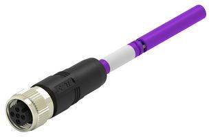 TE CONNECTIVITY TAA753A5501-002. 电缆组件, M12A5-FS-PUR-1.0M