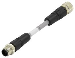 TE CONNECTIVITY TAA755A1611-020 SENSOR CORD, 5P M12 PLUG-M12 RCPT, 6.6