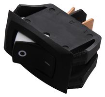 CARLING TECHNOLOGIES RA901-VB-B-9-W ROCKER SWITCH, SPST, 16A, 125V, PANEL