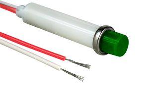 VCC / VISUAL COMMUNICATIONS COMPANY 2191L5-6V 面板指示器, 7.87MM, 绿色, 6V