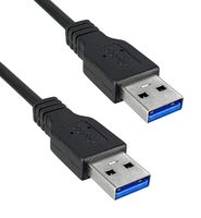 QUALTEK ELECTRONICS 3023013-02M 电缆, USB, 3.0 A 公-公, 2M, 黑色