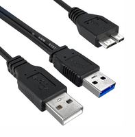 QUALTEK ELECTRONICS 3023023-02M USB CABLE, 3.0 TYPE A-MICRO B PLUG, 2M