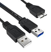 QUALTEK ELECTRONICS 3023035-03M 电缆, USB, 3.0 A-MICRO B 公, 3M