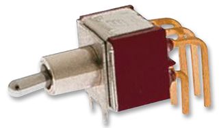E-SWITCH 100DP1T2B4M6QE. 拨动开关, DPDT, 5A, 120VAC, 28VDC