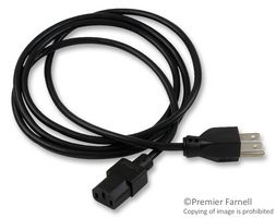 MULTICOMP SPC13264 POWER CORD, NEMA5-15P/IEC, 6FT, 10A, BLA
