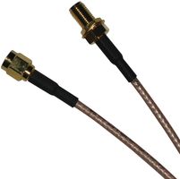 AMPHENOL RF 135110-01-06.00 COAXIAL CABLE ASSEMBLY, RG-316, 6IN, BLA