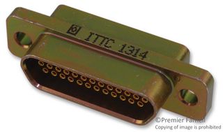 ITT CANNON MDM-25SSB MICRO-D CONNECTOR, RECEPTACLE, 25 POSITI
