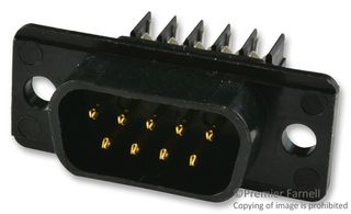 AMP - TE CONNECTIVITY 745203-9 D SUB CONNECTOR, STANDARD, 9 POSITION, P