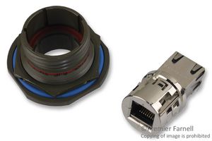 AMPHENOL SOCAPEX RJFTV67A1G.. SEALED ENET ADAPTER, RJ45, JACK, CAT5E/6