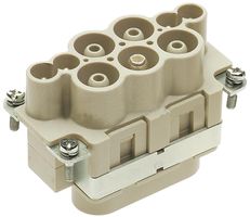 HARTING 09380082601 RECTANGULAR INSERT, RECEPTACLE, 10B, 4 P