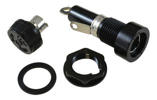 EATON ELECTRONICS BK/HJM FUSE HOLDER, 6.3X25.4MM, PANEL MOUNT