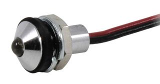 VCC / VISUAL COMMUNICATIONS COMPANY CD-1-8712-9909-I 发光二极管面板指示灯, 6MM, 白色, 12VDC