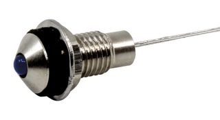 VCC / VISUAL COMMUNICATIONS COMPANY CDLB-0-8711-9909-I 发光二极管面板指示灯, 6MM, 蓝色, 12VDC
