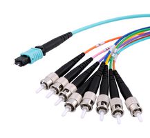 L-COM MPM8OM4-STZ-1 光纤线缆, MPO 插头-ST,MM, 1M