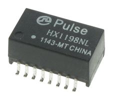 PULSE ELECTRONICS HX1198NLT 变压器, MDL, SIN, 100D, 1:1, SM, TR NPB