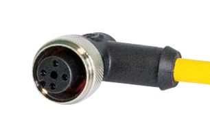 HARTING 21350400426020 M12 A-CODE 4-PIN ANGLED FEMALE TO OPEN END, 2M, TPE YELLOW JACKET 51AK5495