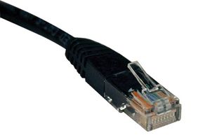 EATON TRIPP LITE N002-001-BK NETWORK CABLE, RJ45, CAT5E, 1FT, BLK