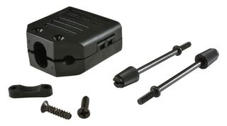 ITT CANNON DEBS-9 BACKSHELL, D-SUB, DE, POLYPROPYLENE