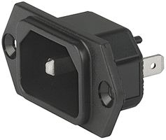 SCHURTER 6100.3300.33. 连接器, 电源插座, 15A, 250V, 黑色