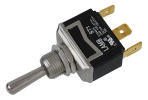 E-SWITCH ST145D00. 拨动开关, SPDT, 20A, 125VAC