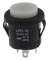 NKK SWITCHES LP0115CMKW015CB SWITCH, PUSHBUTTON, ILLUMINATED, SPDT, 3