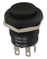 NKK SWITCHES LP0125CCKW01A 按钮开关, 非发光, DPDT, 3A, 黑色