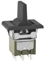 NKK SWITCHES M2028TJW01-GA-1A 船型开关, DPDT, 6A, 125VAC, 黑色