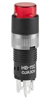NKK SWITCHES HB15CKW01-5C-CB 按钮开关, 发光, SPDT, 0.1A, 红色
